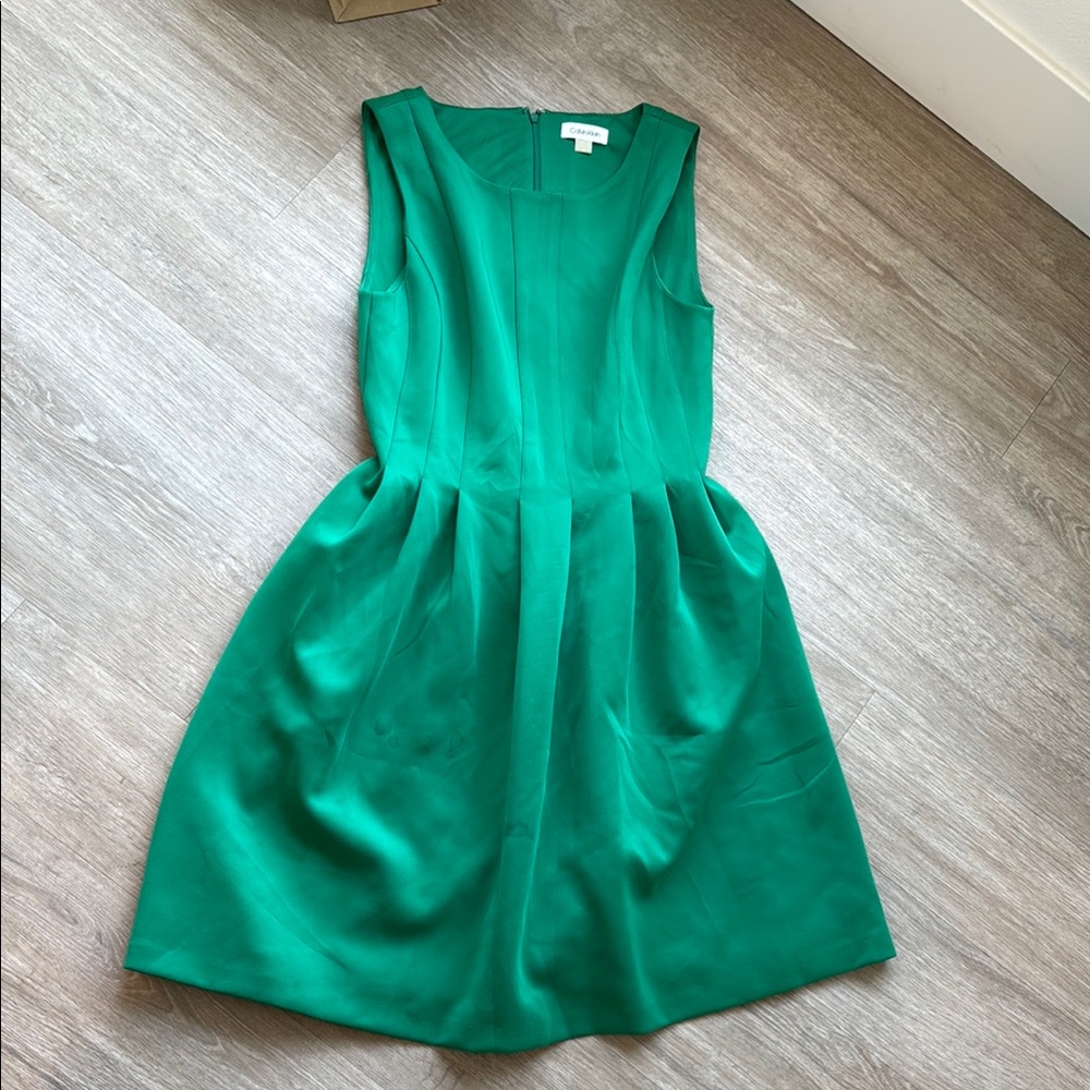Calvin Klein Emerald Green Midi Dress